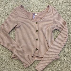 adorable pink long-sleeve with buttons!